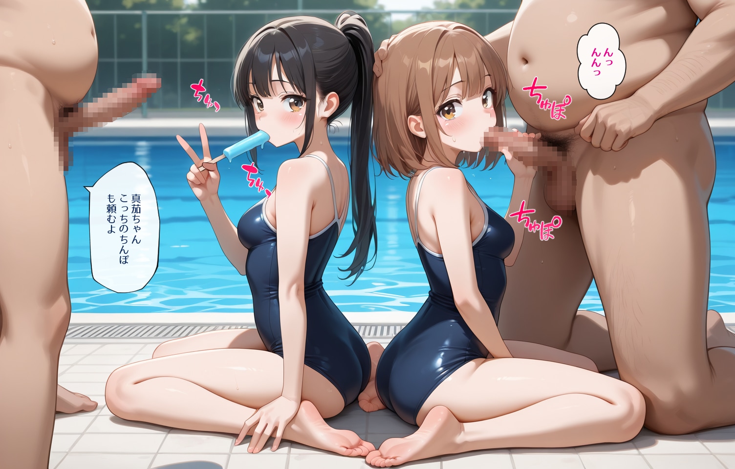 ちんぽとアイスキャンディーをしゃぶる子