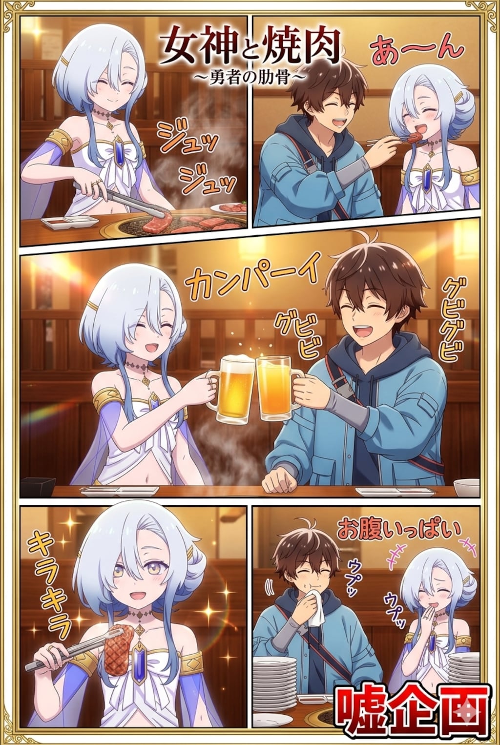 女神と焼肉　勇者の肋骨