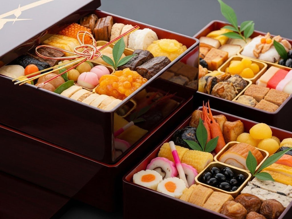 摩訶不思議食堂の三が日御節料理お化け料理人の伊達巻付き