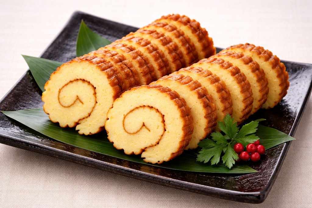 摩訶不思議食堂の三が日御節料理お化け料理人の伊達巻付き