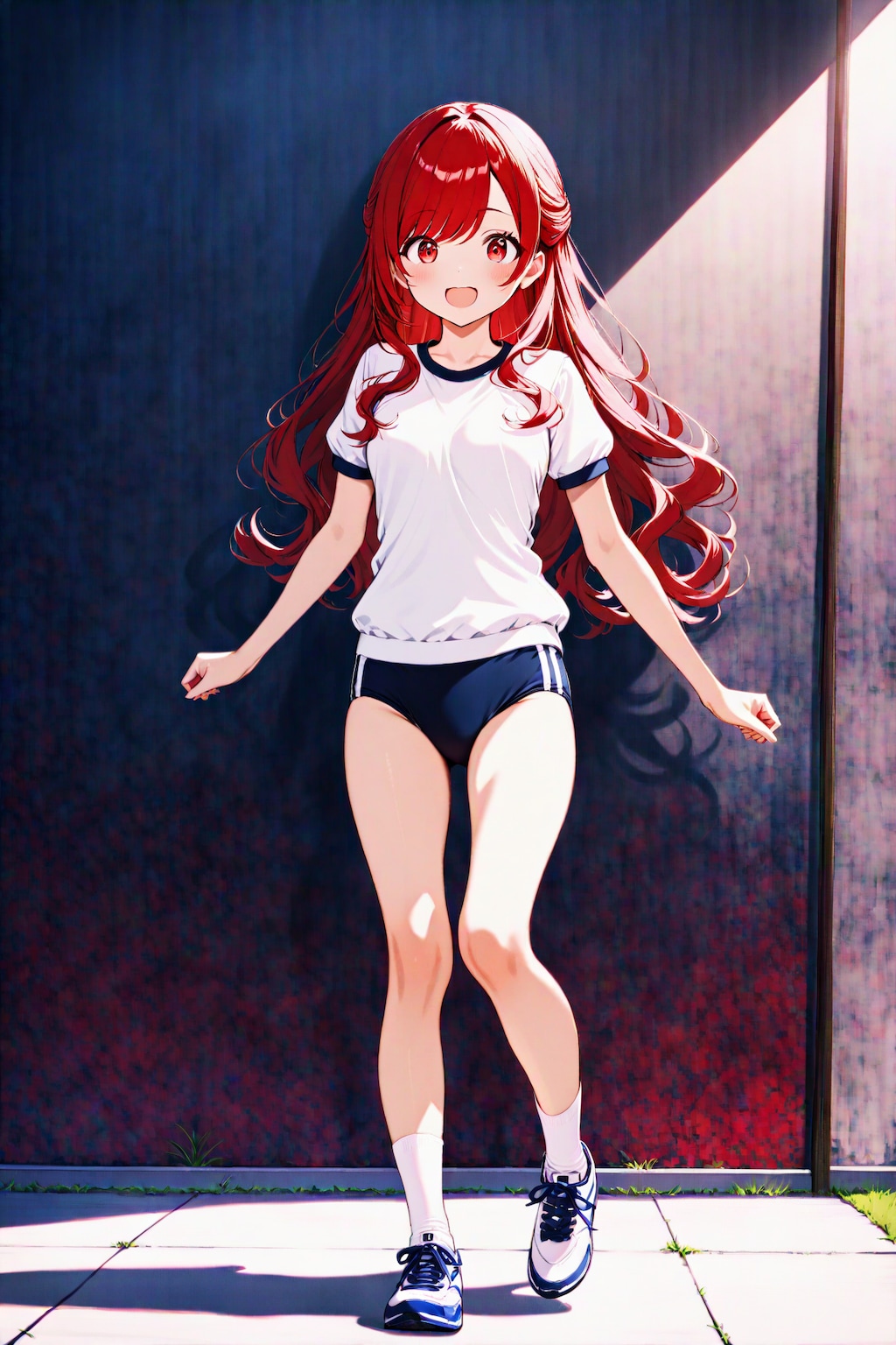 ブルマ姿で頑張るミオちゃん