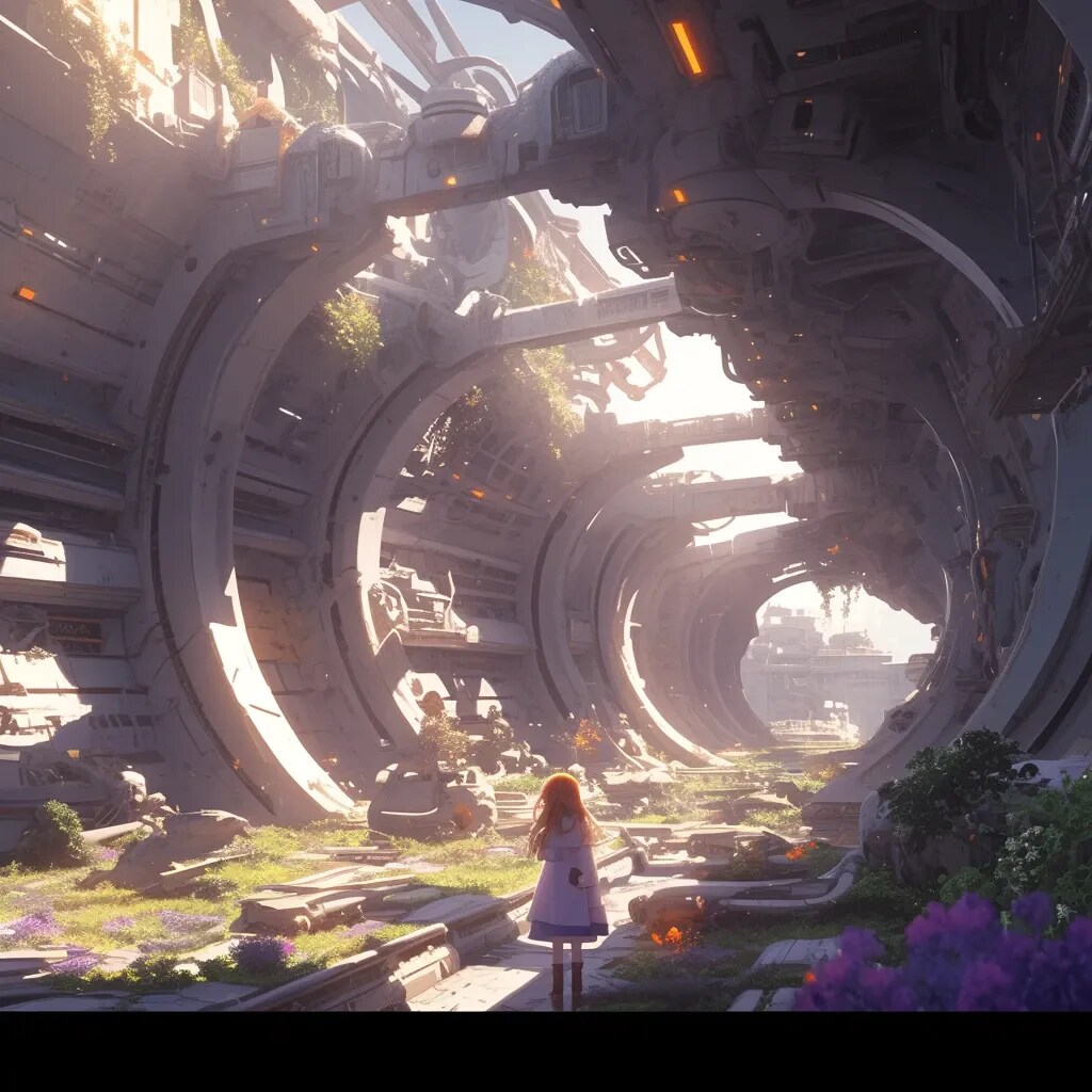スペースコロニーの女の子　Space Colony Girls