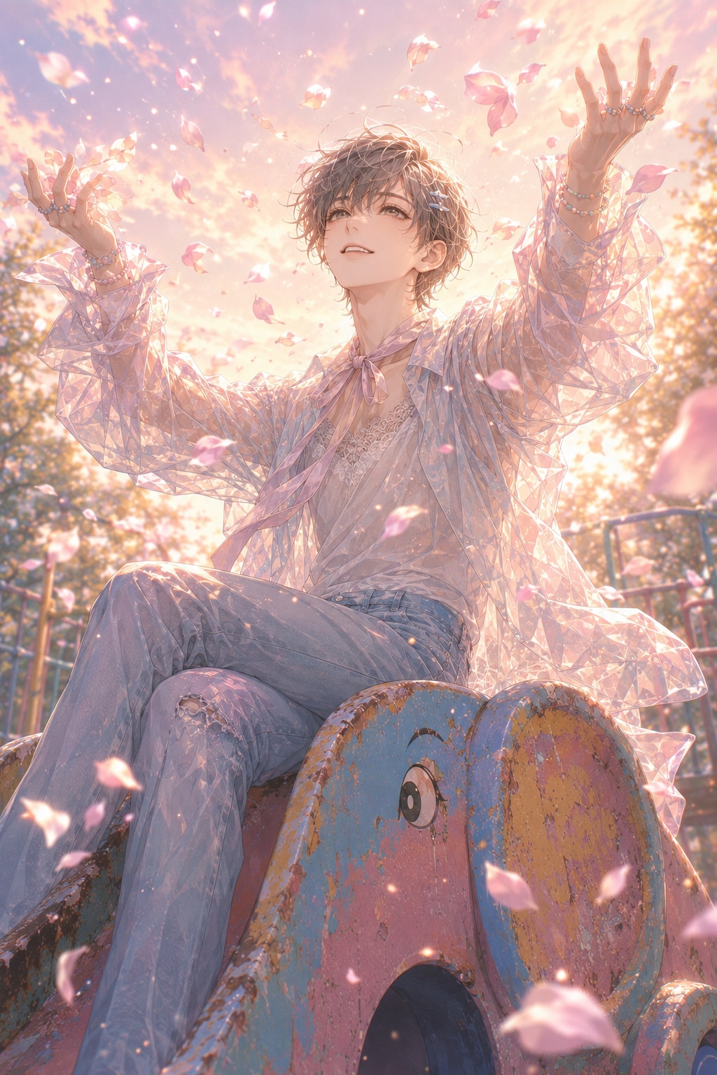 ガーリーな彼は、さよならの代わりに花を贈る。
