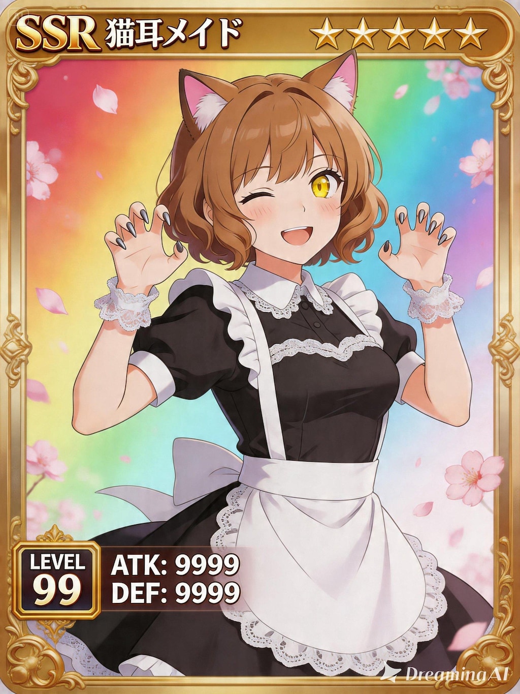 【#SSRカード】ＳＳＲ猫耳メイド（モデル: Seedream 5.0）