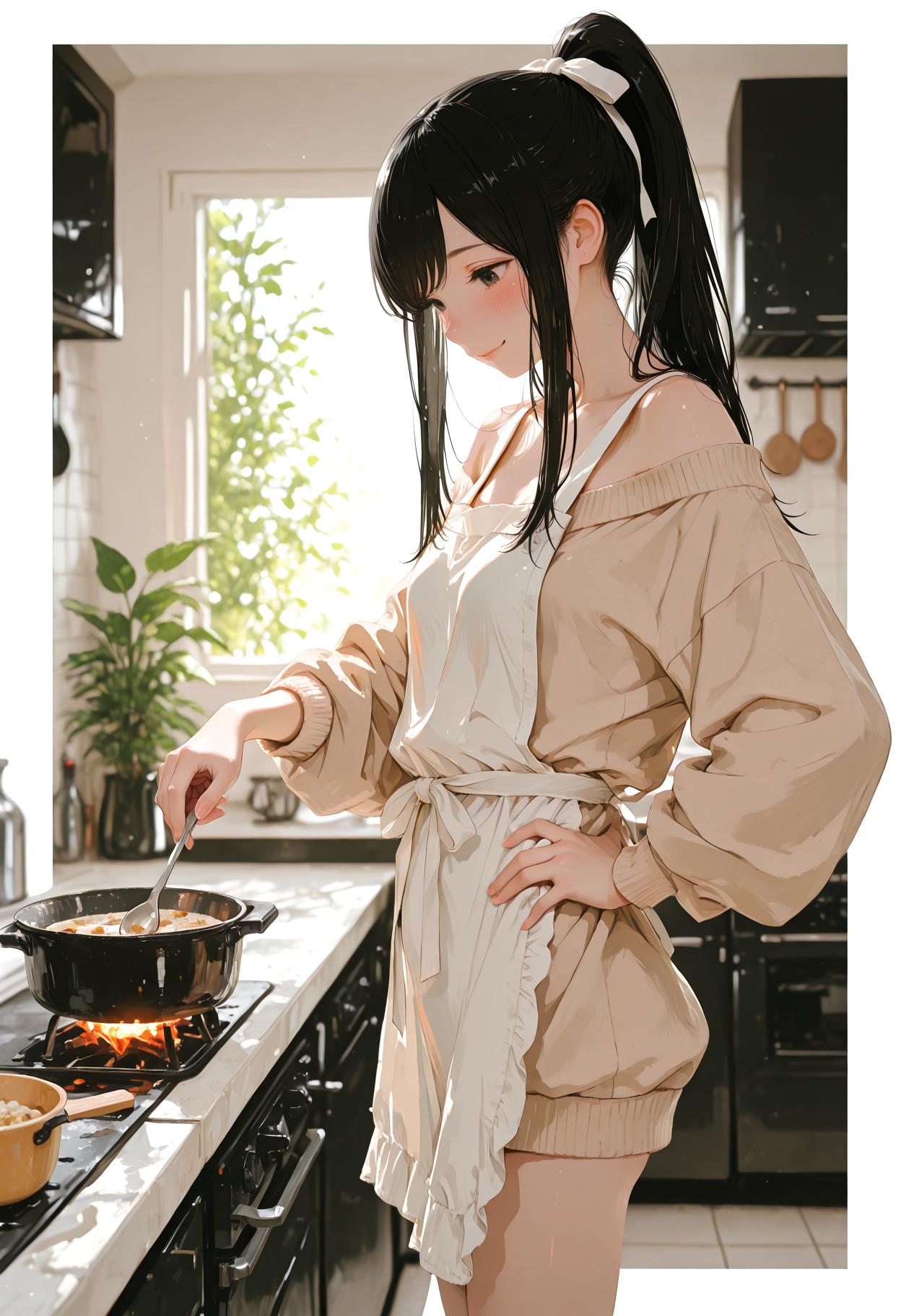 新妻の手料理 | の人気AIイラスト・グラビア