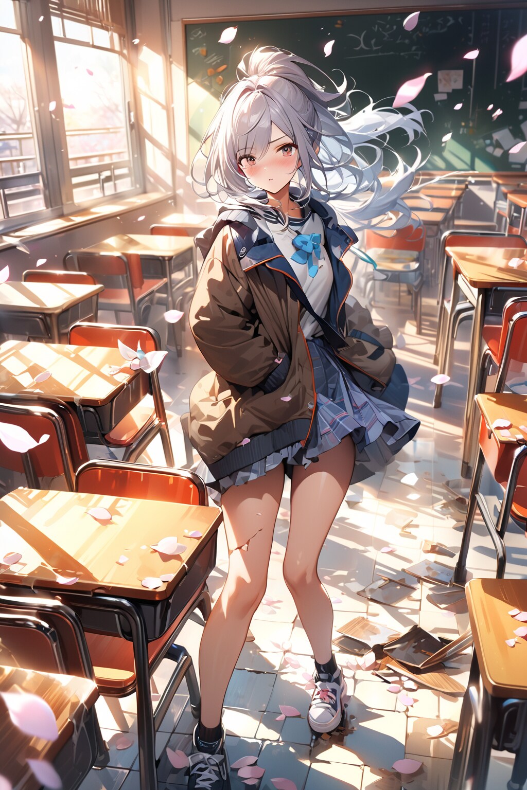 壊れた教室の中で