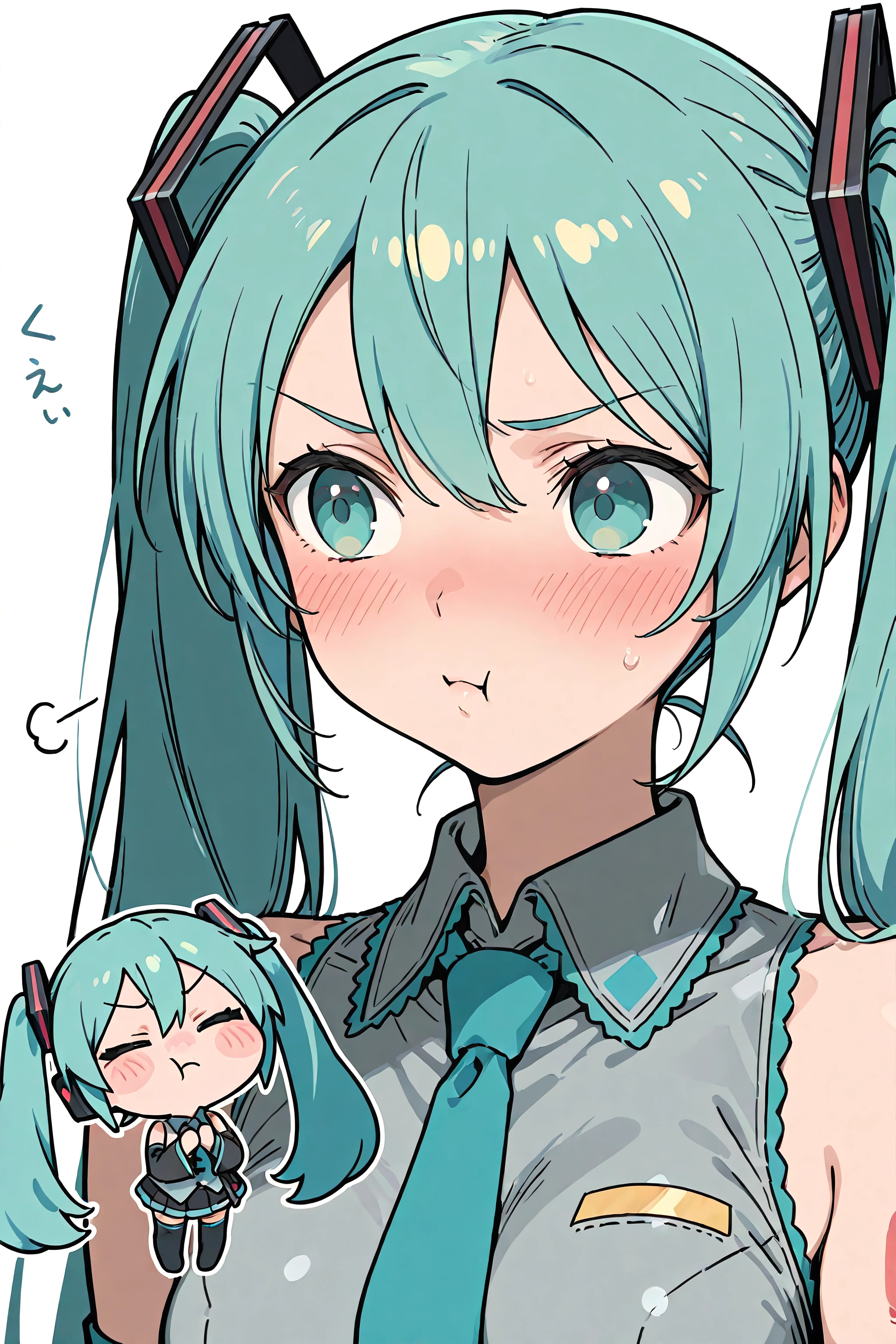 A Pout in Pastel Pixels | の人気AIイラスト・グラビア