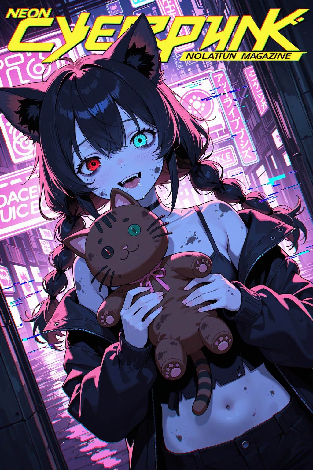 glitch nekomimi girl