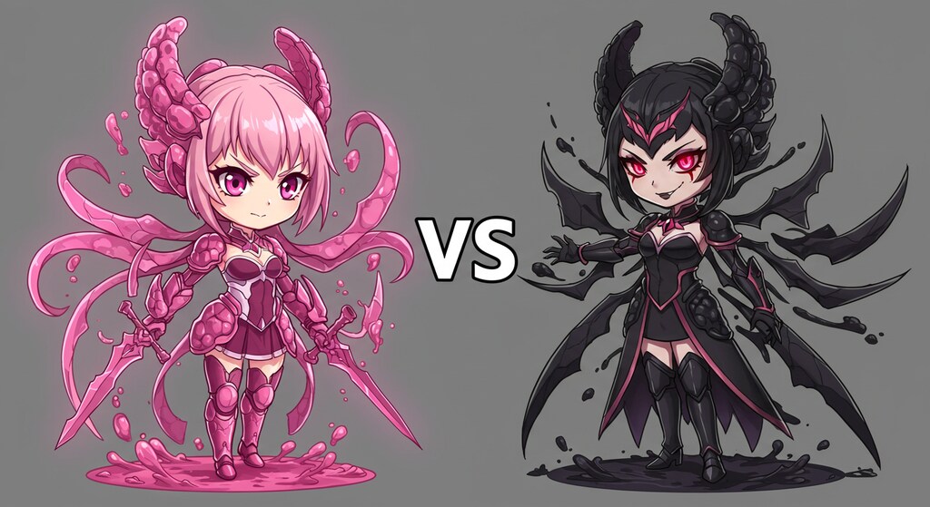 ももほうちゃんVSくろほうちゃん