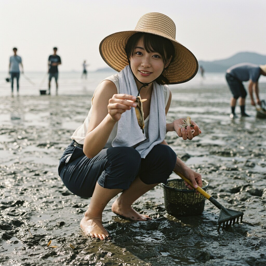 潮干狩り