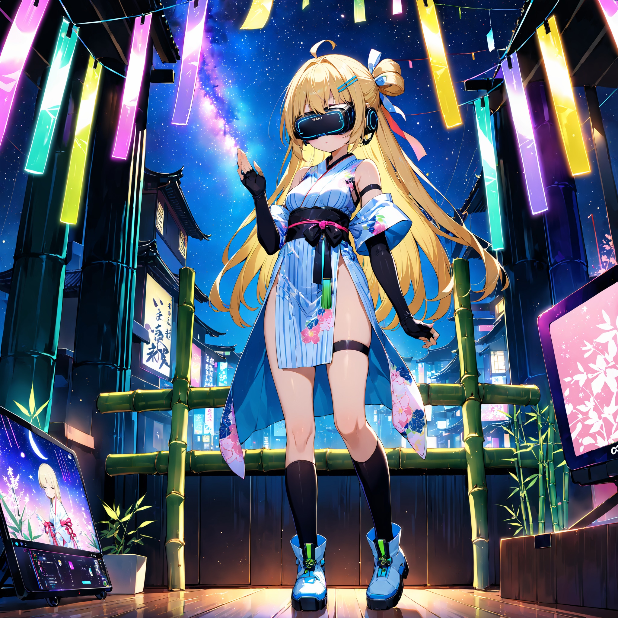 サイバー七夕の少女