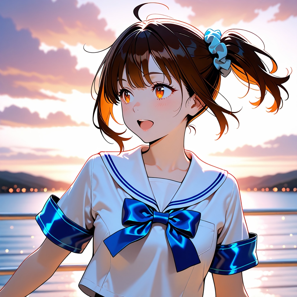 夕焼けの美少女JK