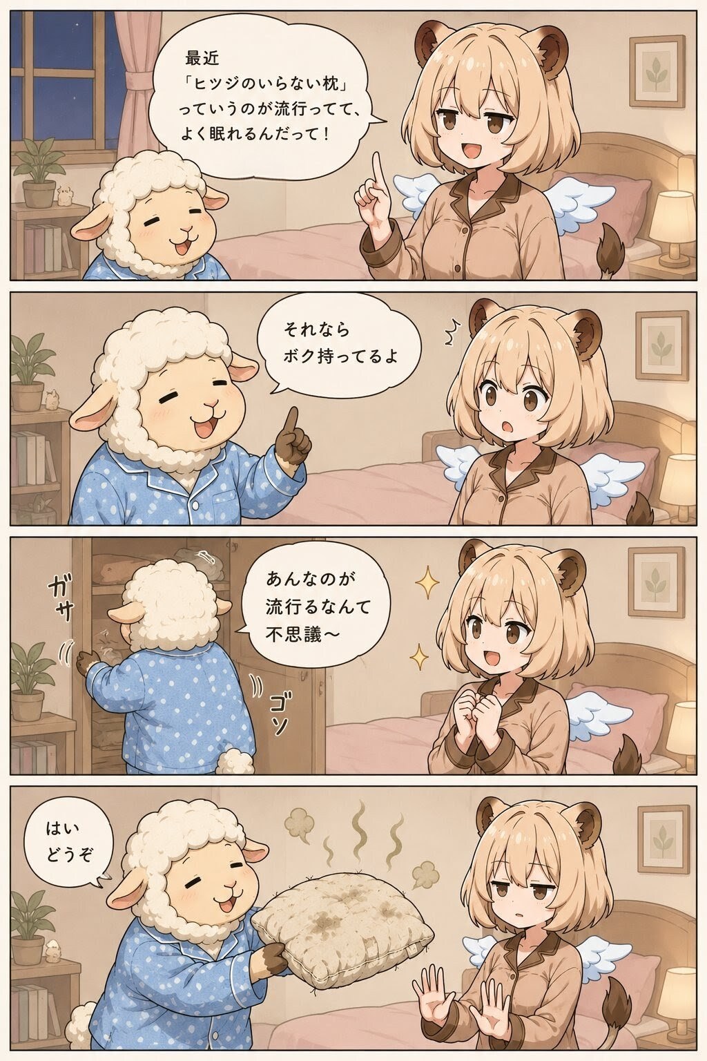ヒツジのいらない枕（四コマ版）