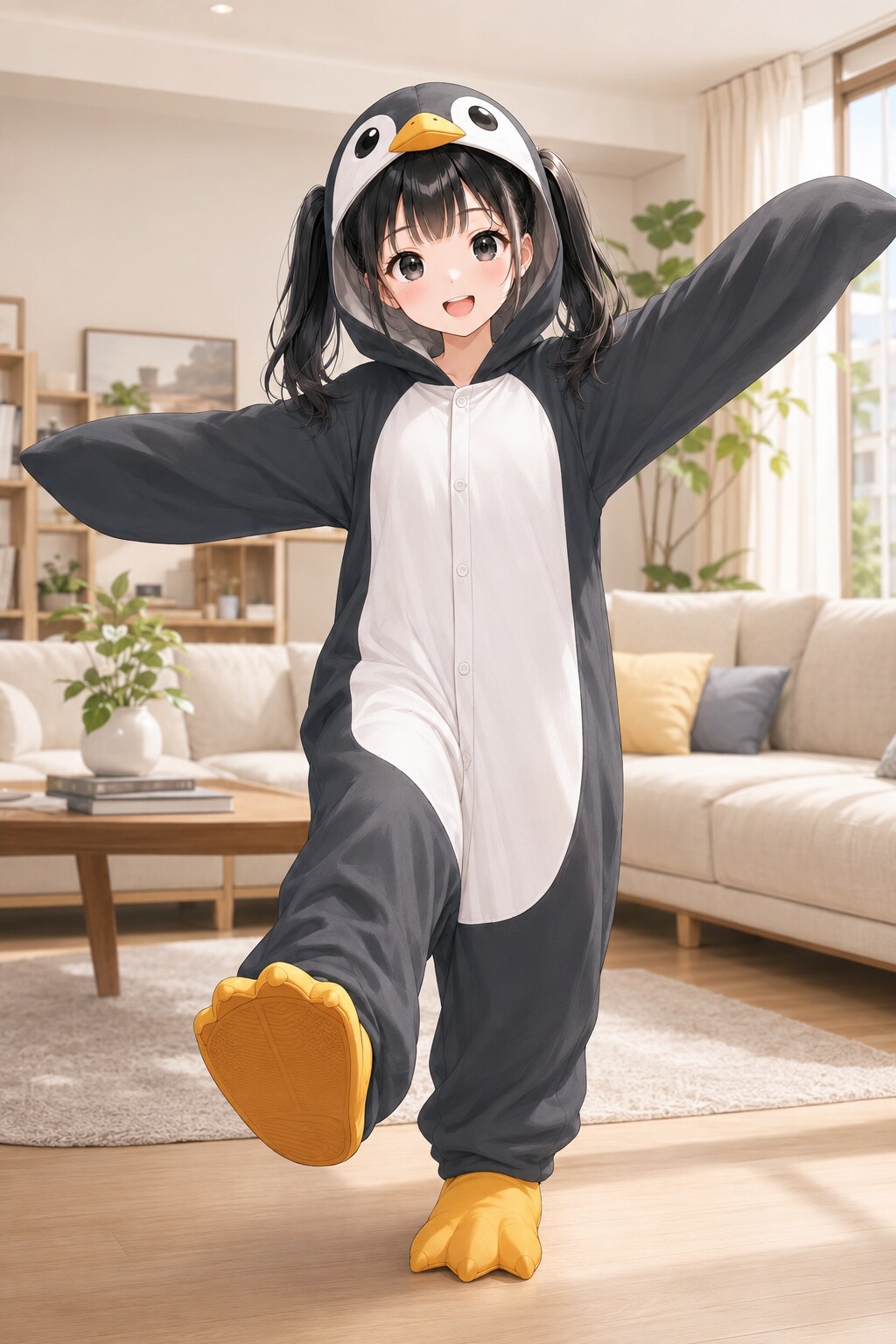 わ〜い、ペンギンさんだ〜♪