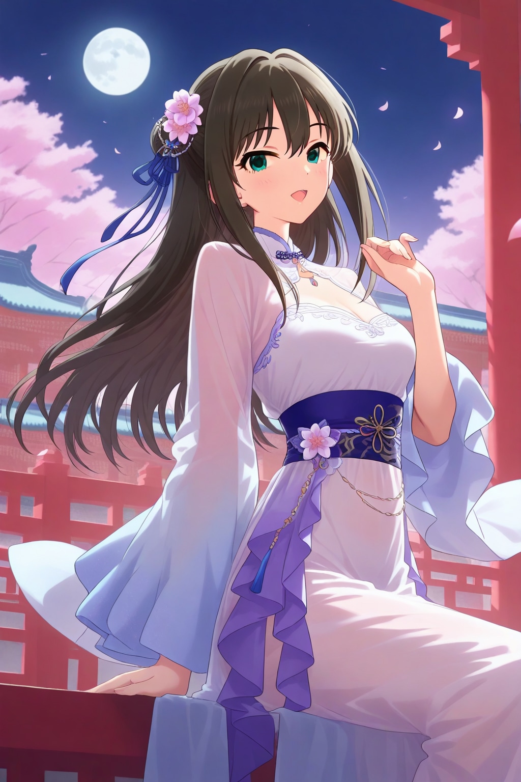 漢服のしぶりんと夜の長安