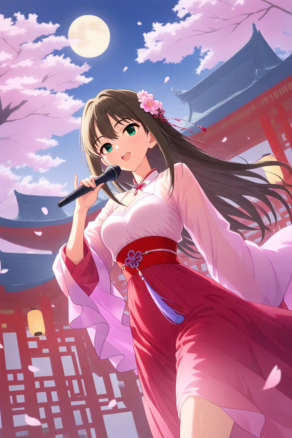漢服のしぶりんと夜の長安