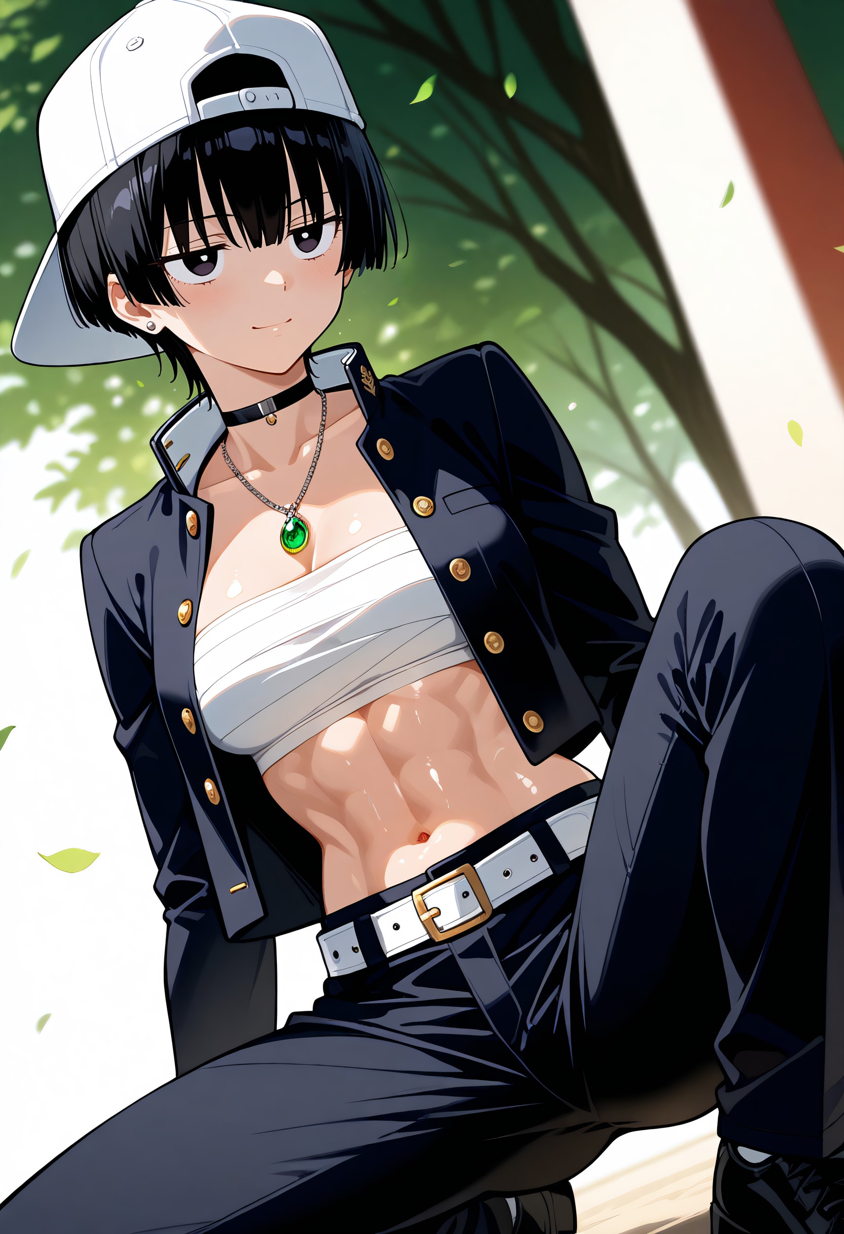 【今日の腹筋】クールな制服姿