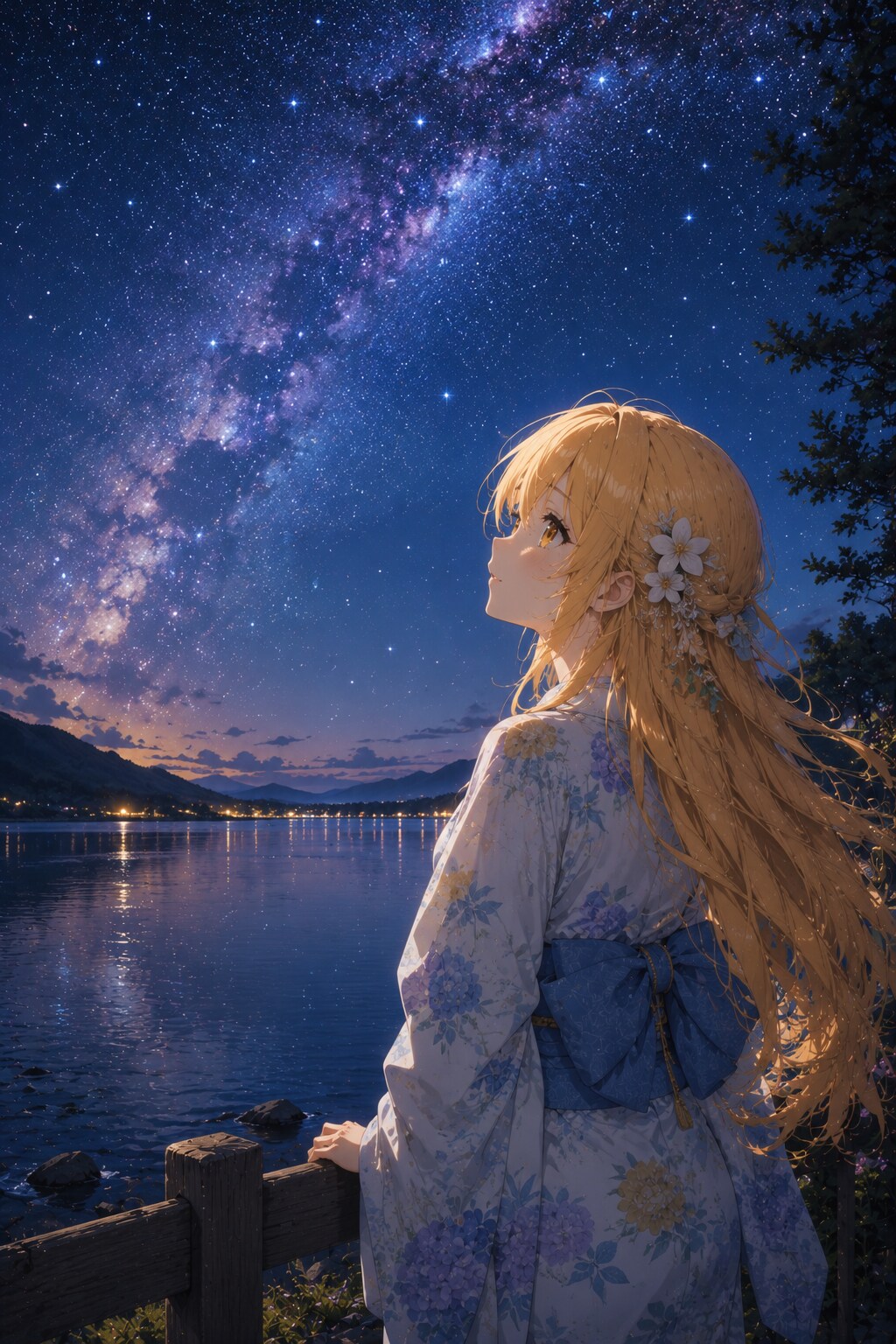 星空を眺める女の子 | の人気AIイラスト・グラビア