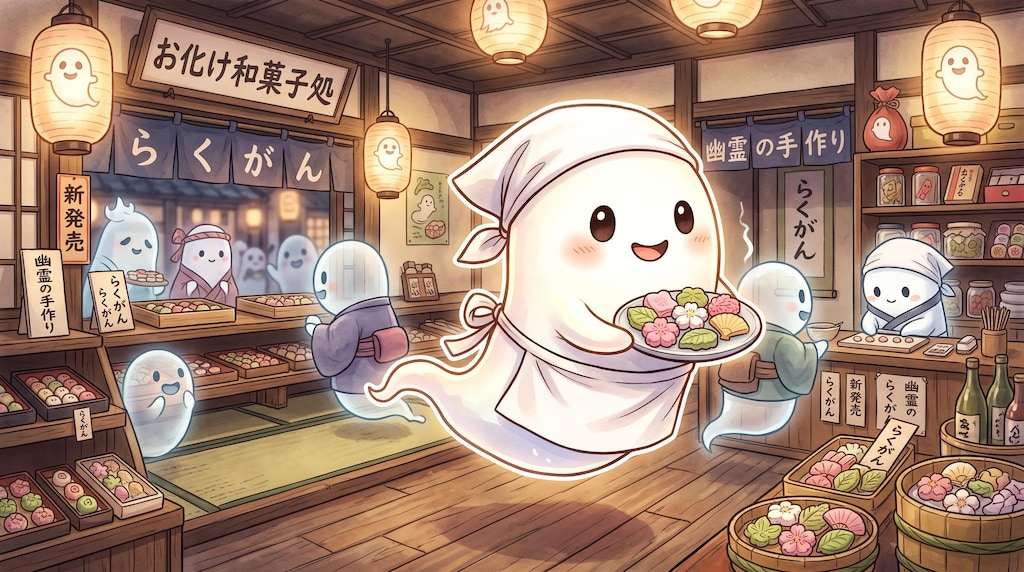 デザートのお化け和菓子職人の落雁