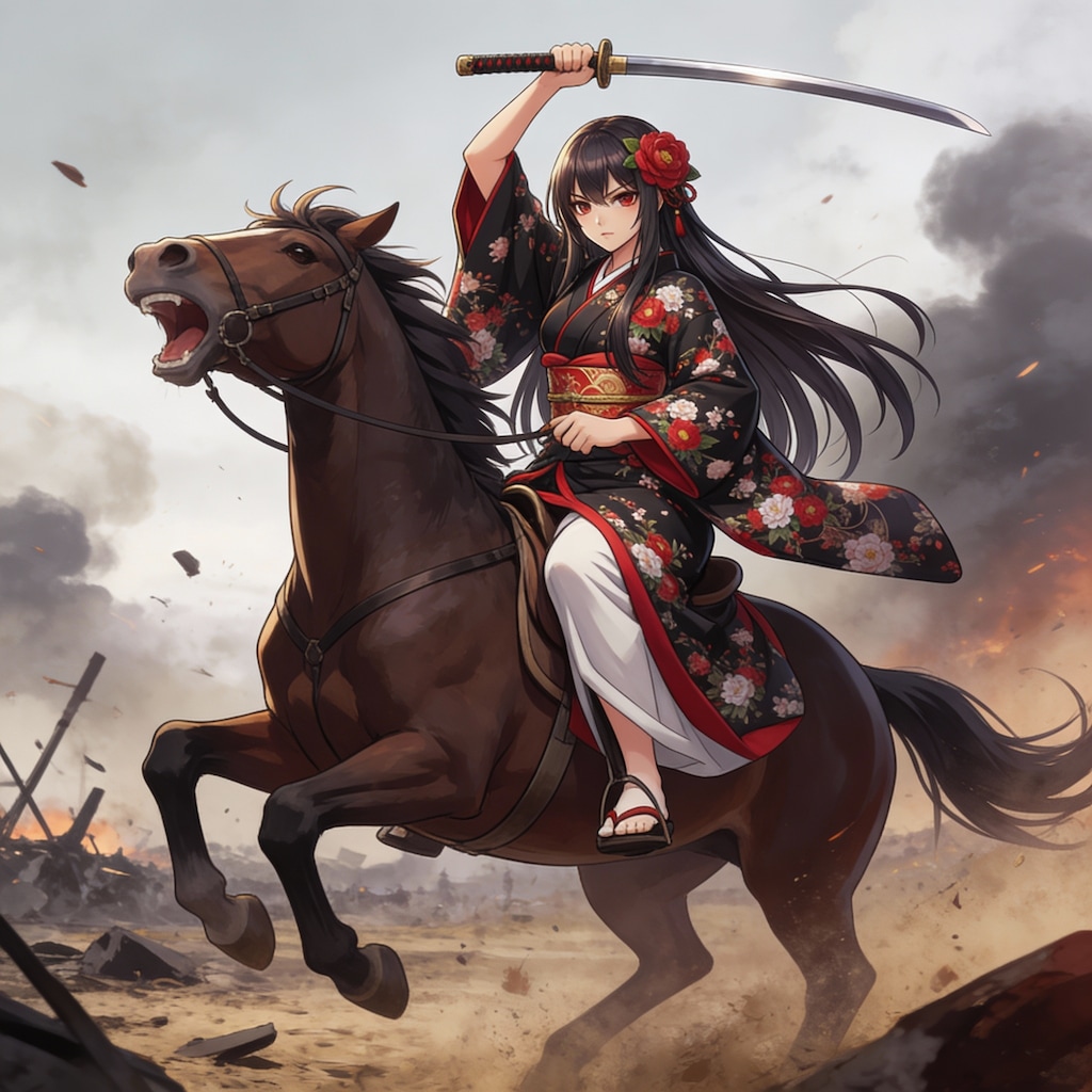 黒髪の女侍さん３５４