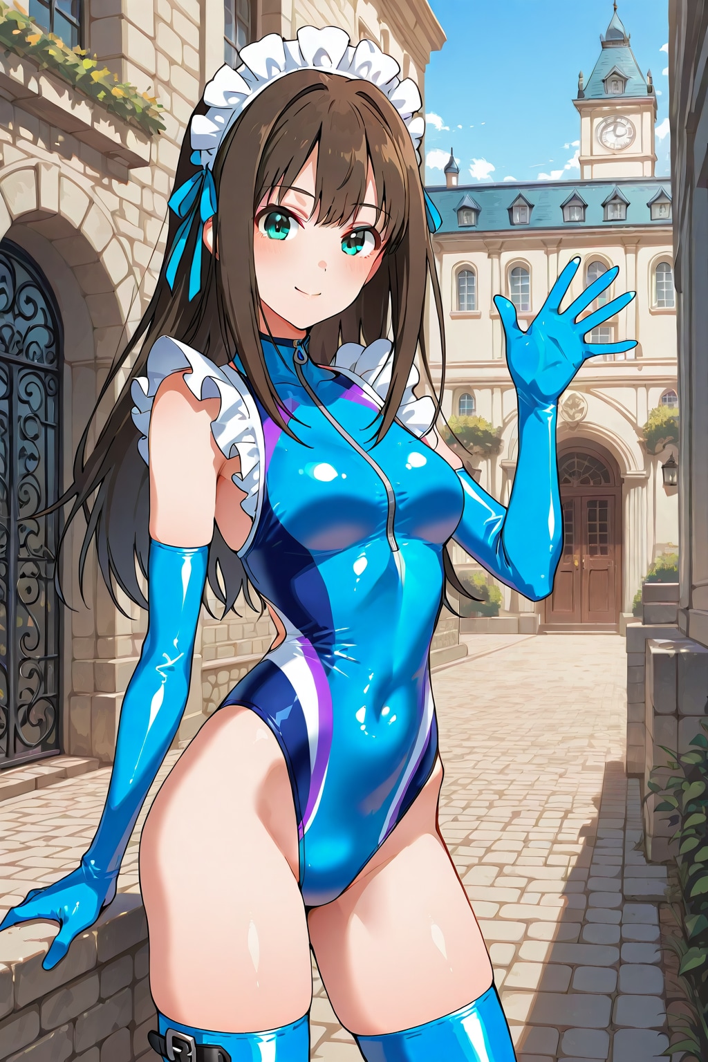 ゴム手袋で水仕事