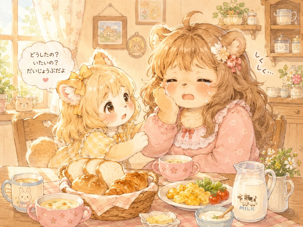 朝ごはんを食べていたら…