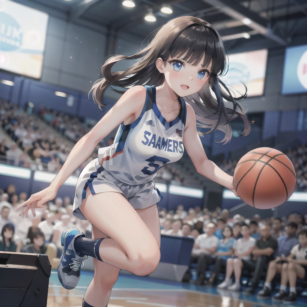 黒髪ロングでユニフォームの少女４７