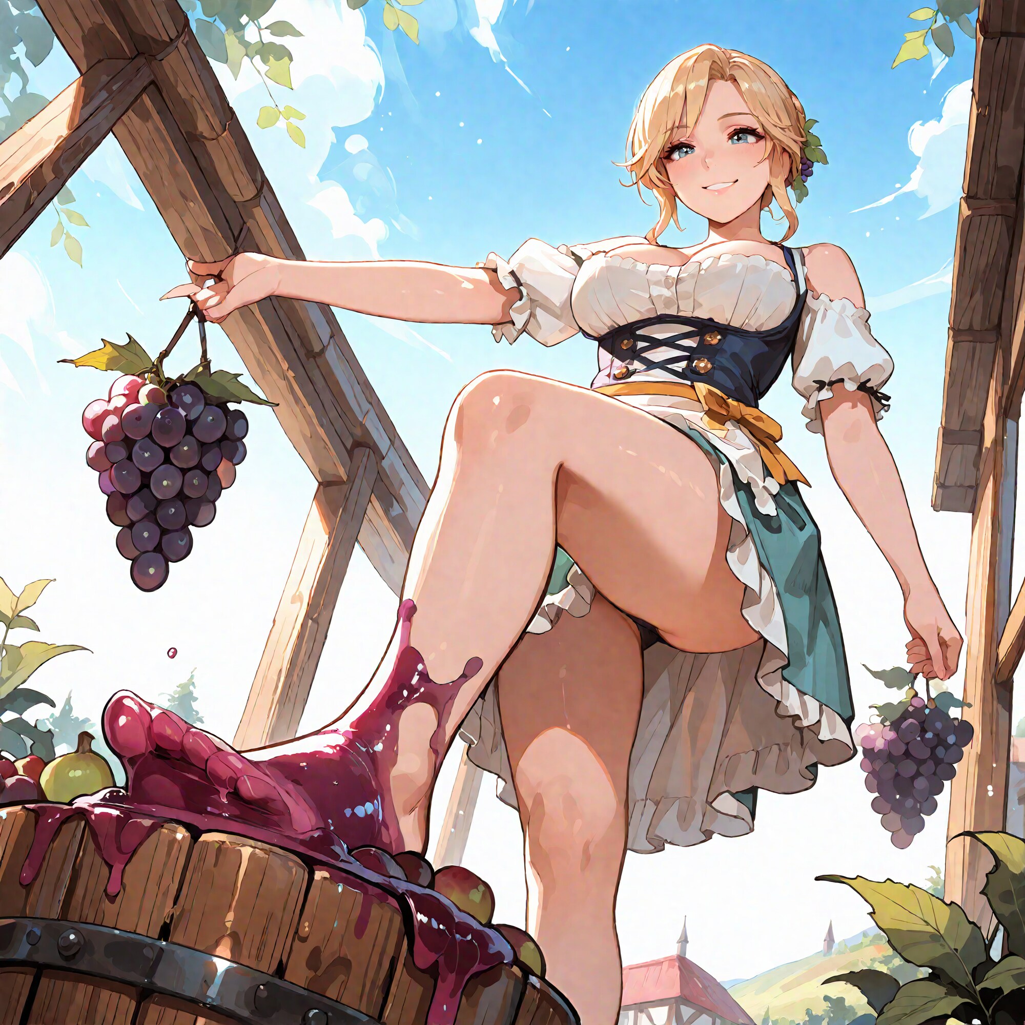 葡萄踏みの少女・３