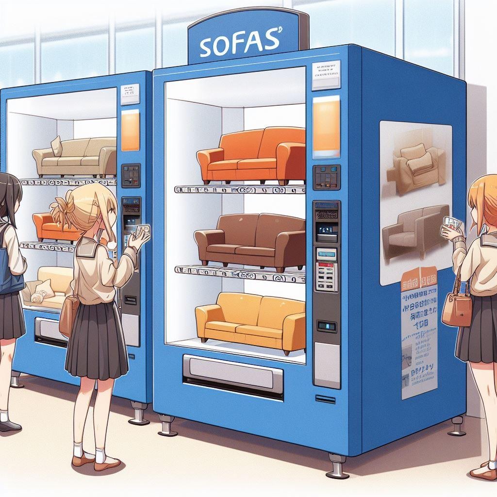 ソファー自動販売機