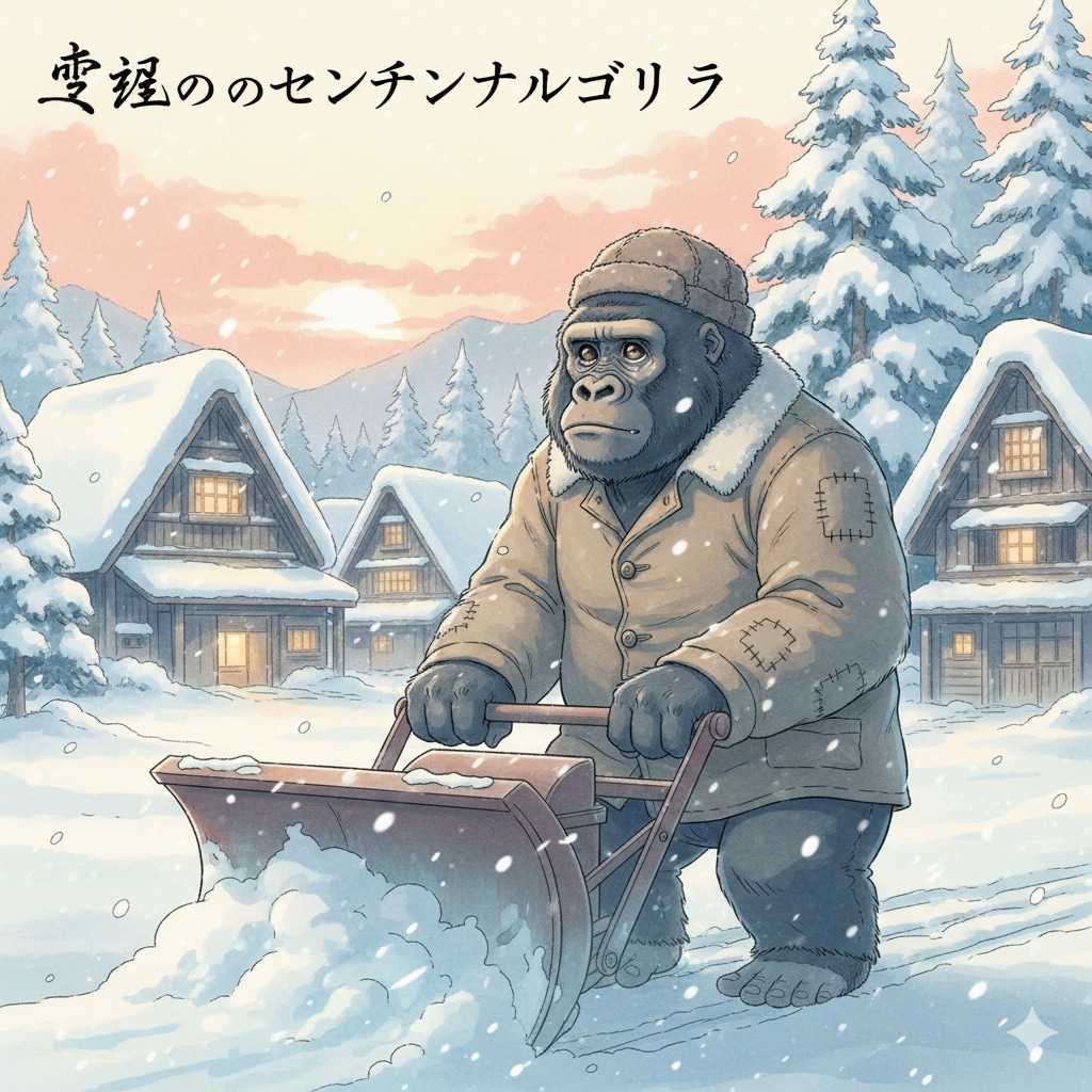 雪国で除雪をするセンチメンタルゴリラ