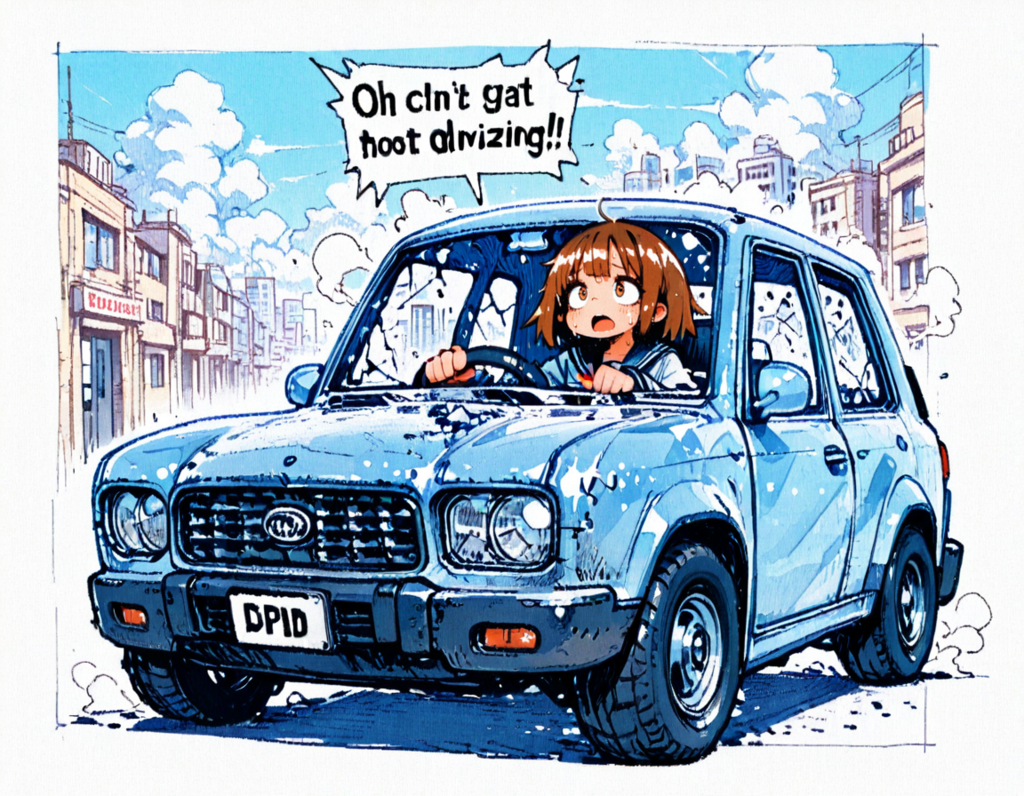車と女の子