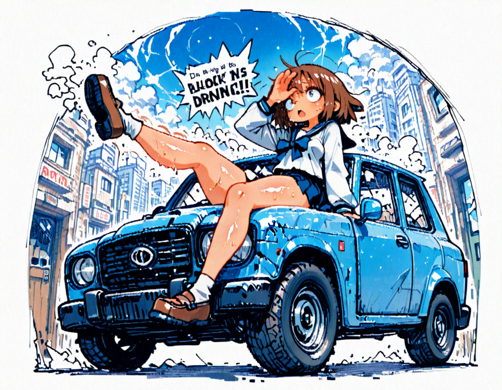 車と女の子