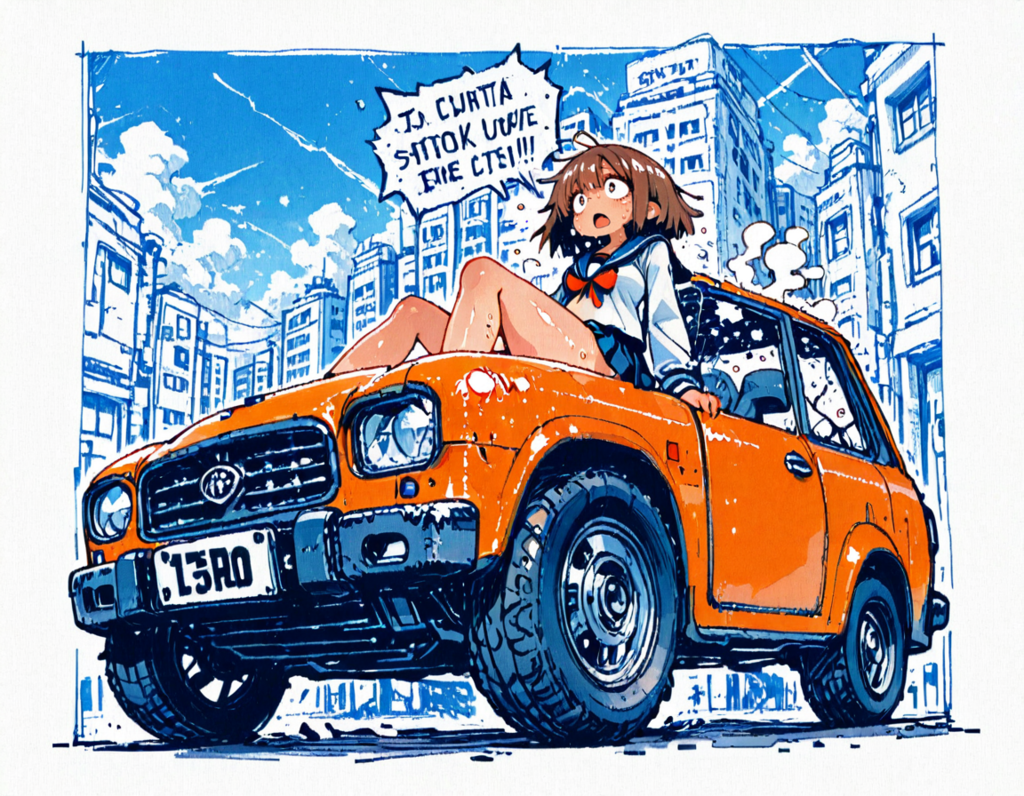車と女の子