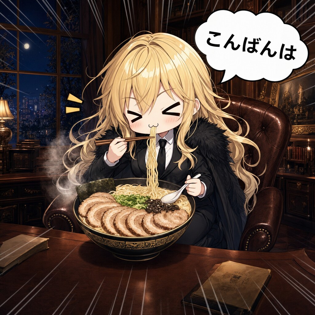 チャーシューとんこつラーメン(大盛り)とエリザベス | の人気AIイラスト・グラビア