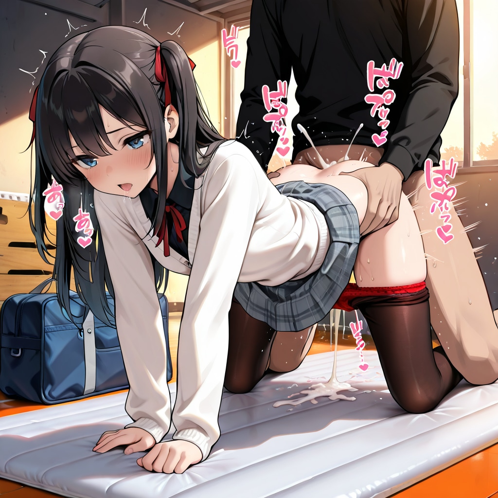 通学中　風チラ　続き