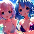 海で遊ぶレム＆ラム（その3） 12枚目