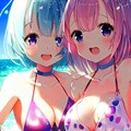 海で遊ぶレム＆ラム（その3） 3枚目