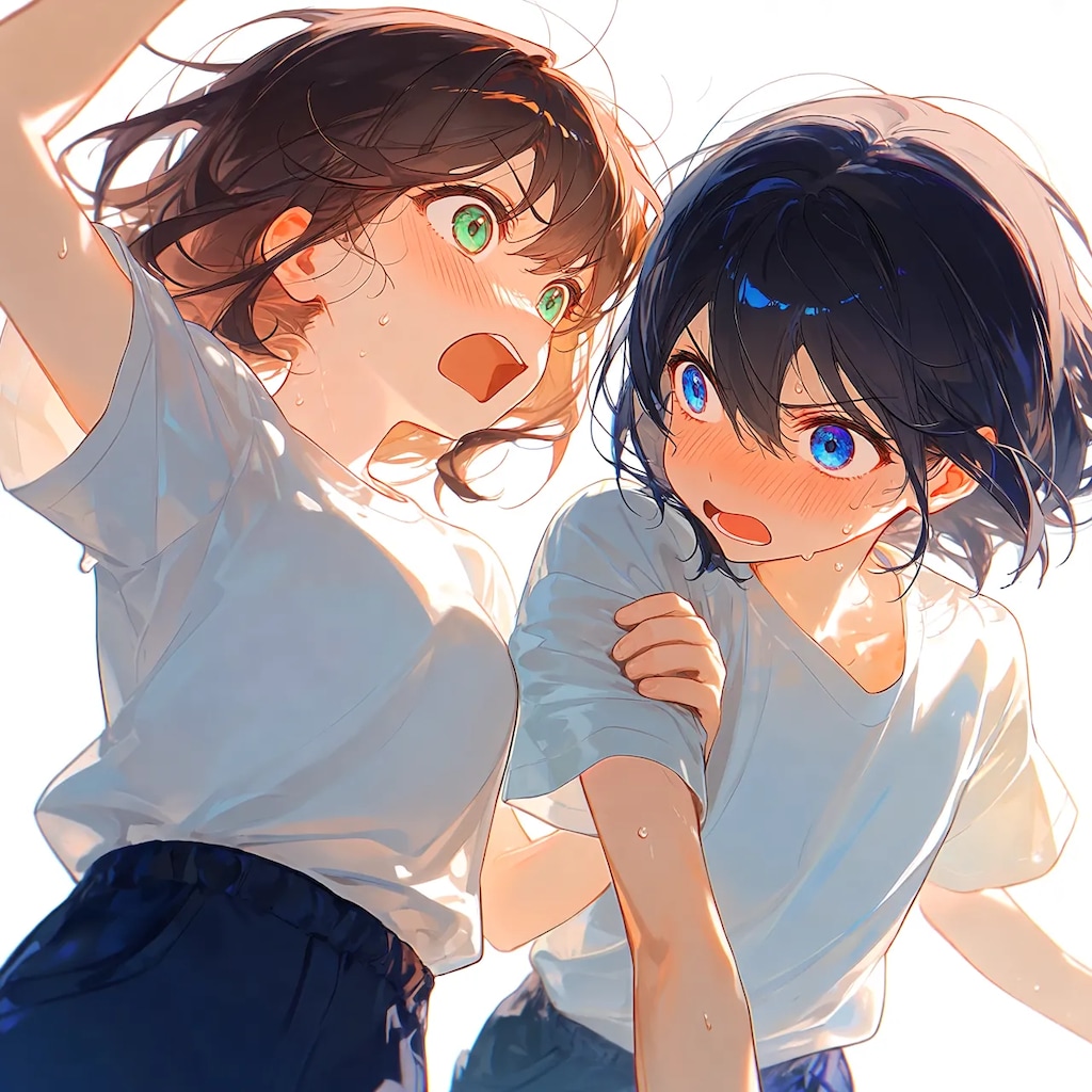 ［リメイク］女の子２人のポーズ集