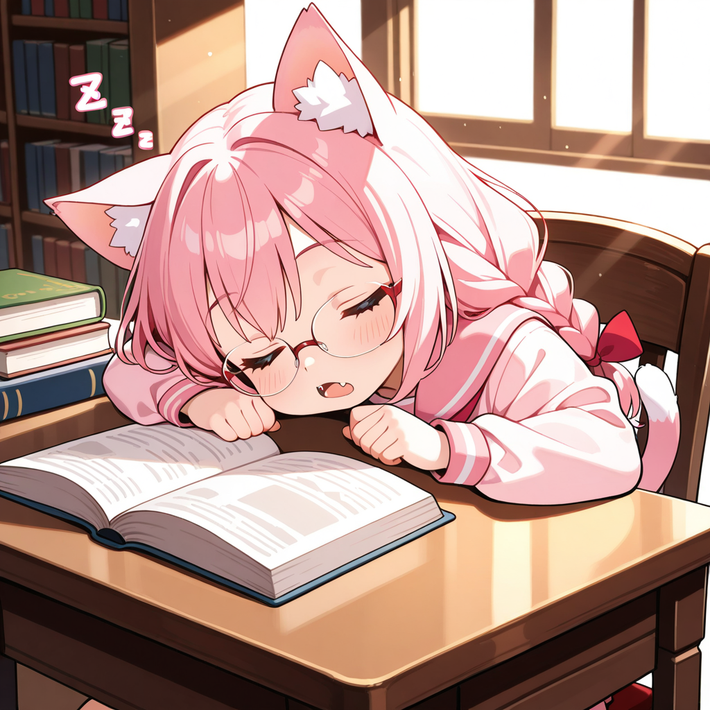 どんな時でも勉強を欠かさないねこちゃ・・・・・ん？？？😅