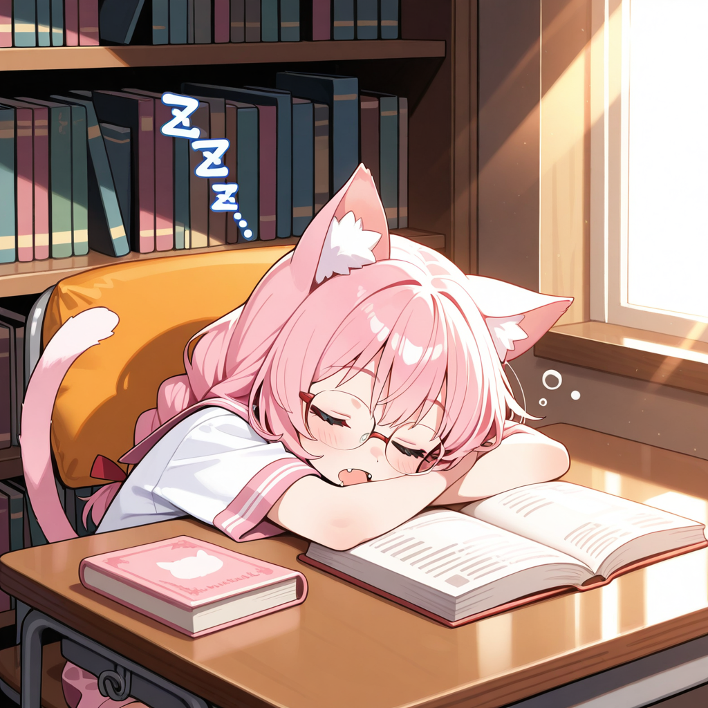 どんな時でも勉強を欠かさないねこちゃ・・・・・ん？？？😅