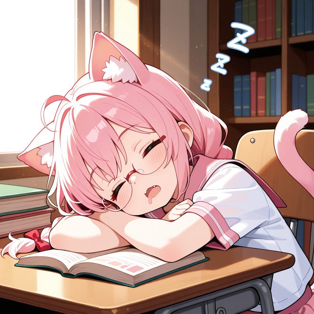 どんな時でも勉強を欠かさないねこちゃ・・・・・ん？？？😅