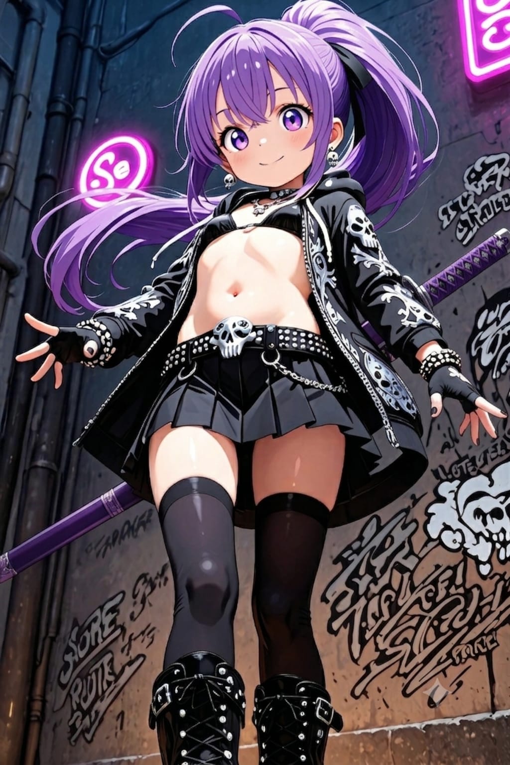 ドクロコーデのクノイチ