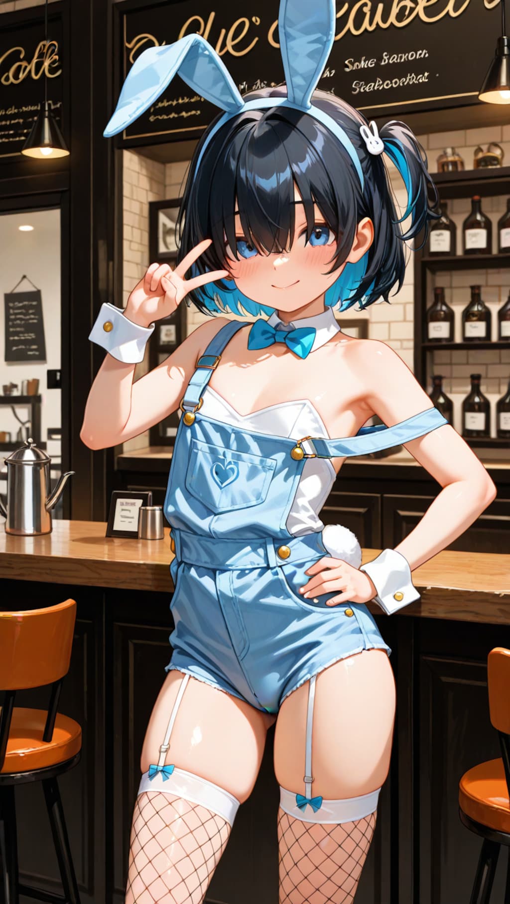 オーバーオールなバニーさん