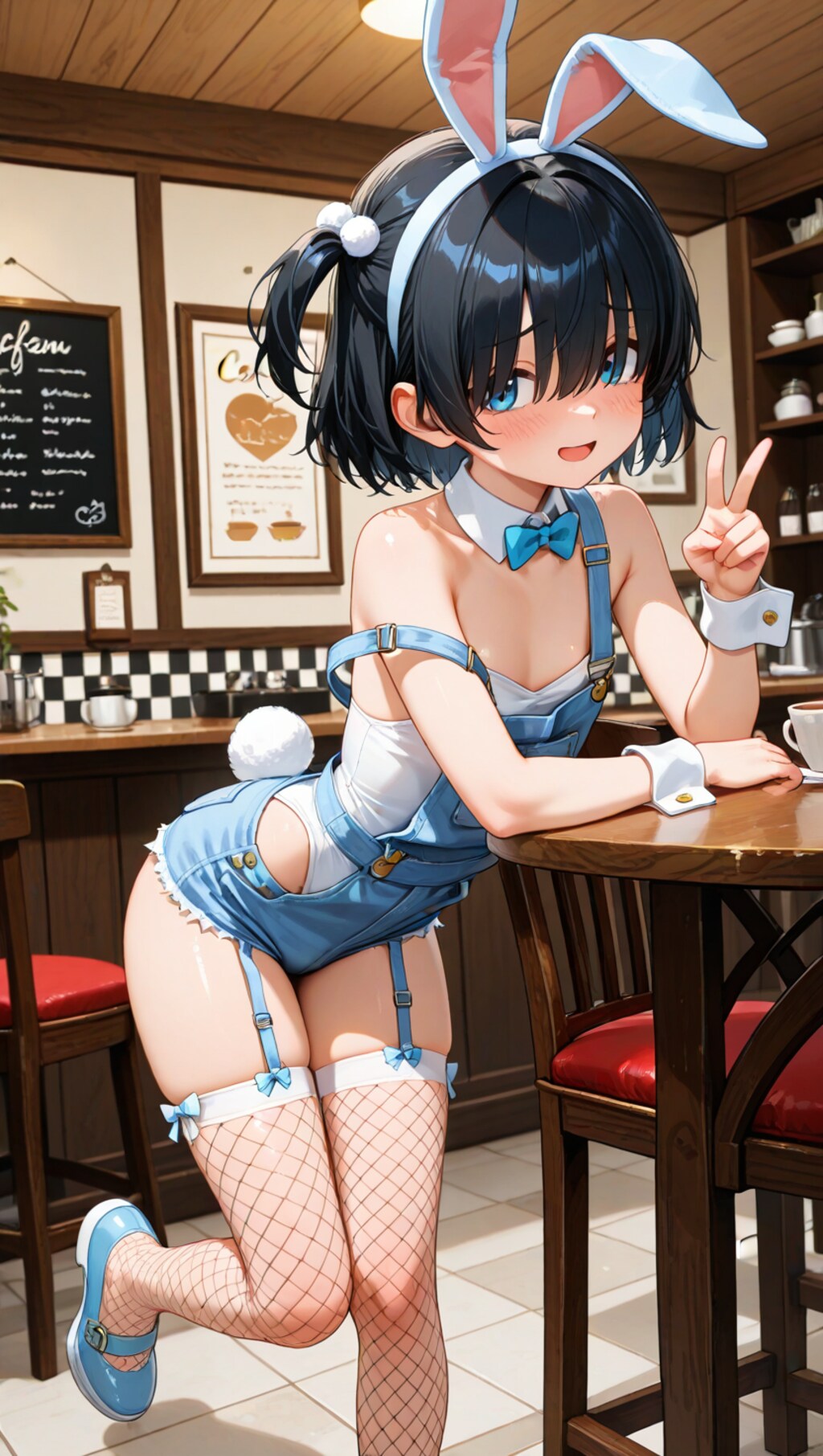 オーバーオールなバニーさん