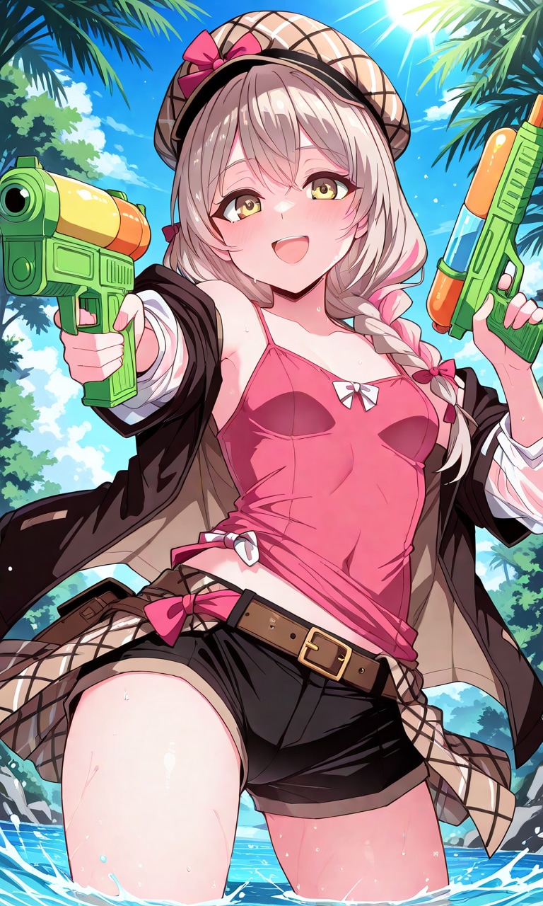 夏と水鉄砲と少女