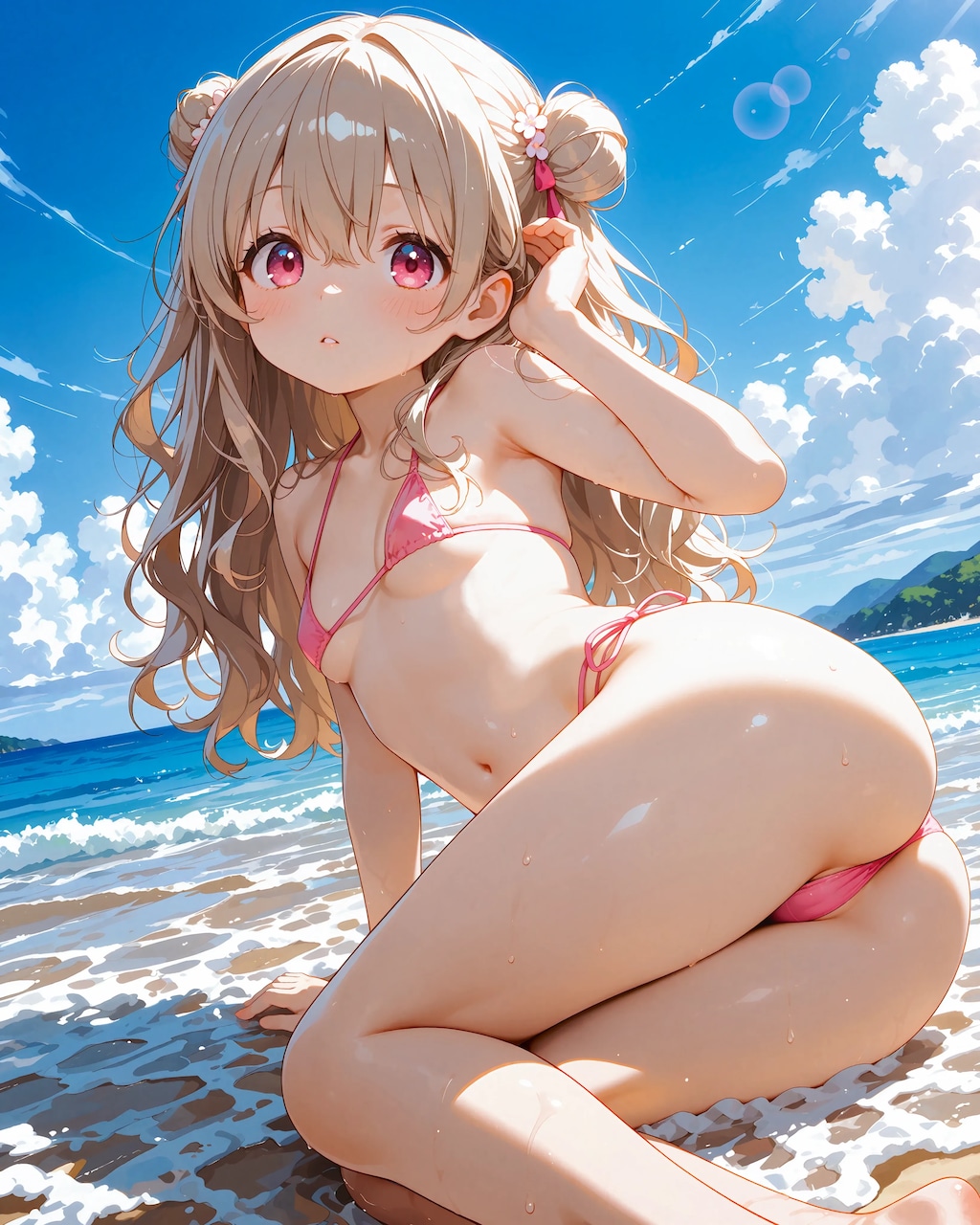 夏・渚・マイクロビキニのさとみん❣️