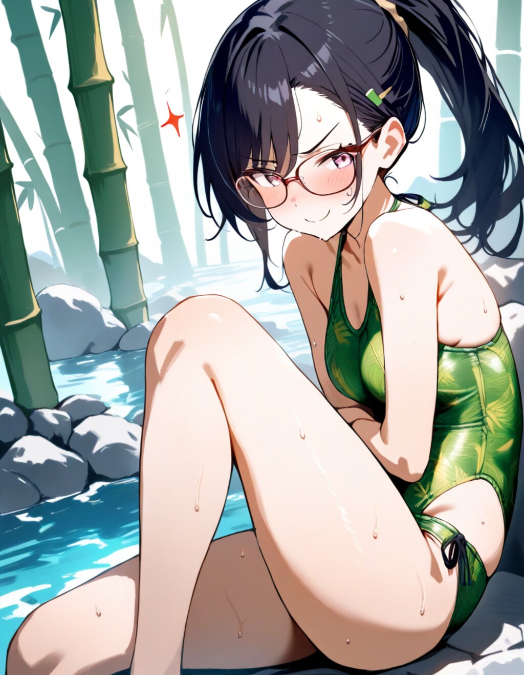 水着の柄、素材、カッティング研究（Opt.1）