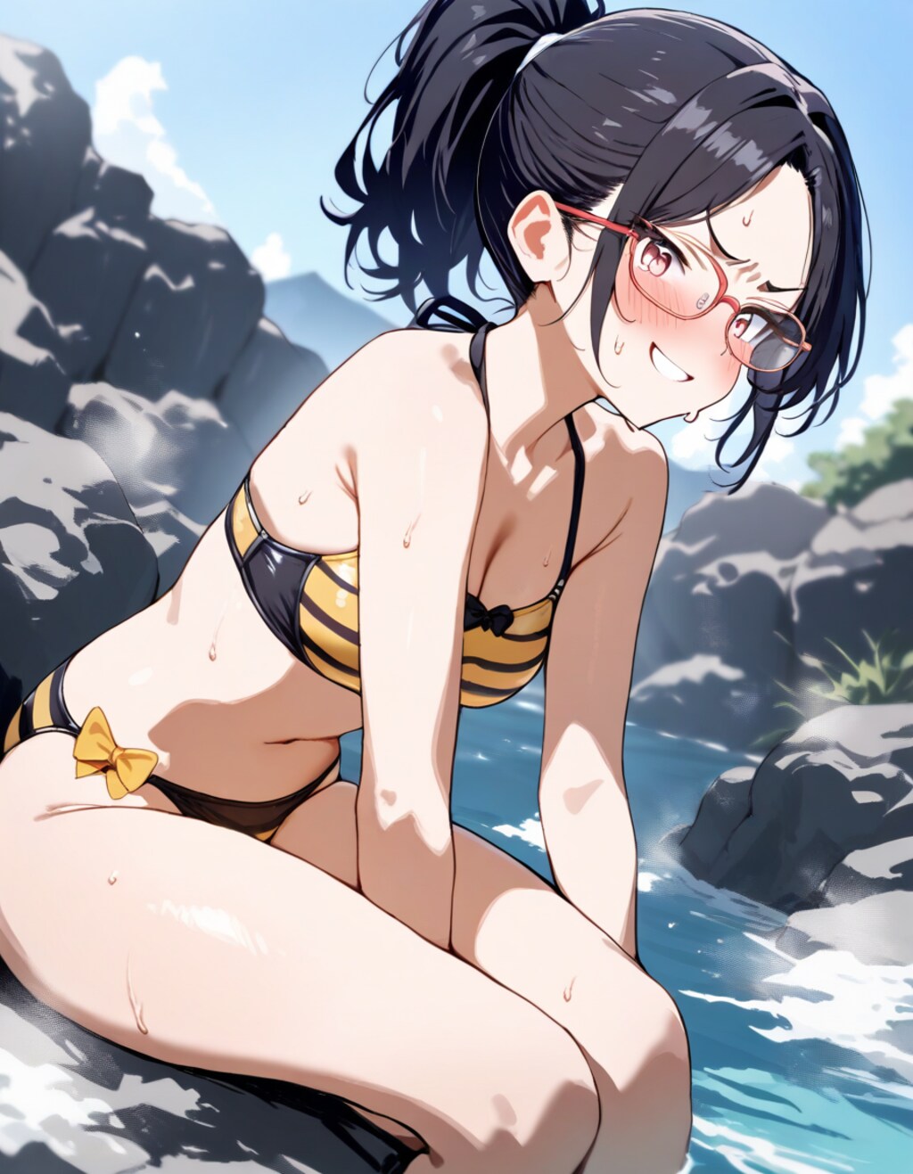 水着の柄、素材、カッティング研究（Opt.1）