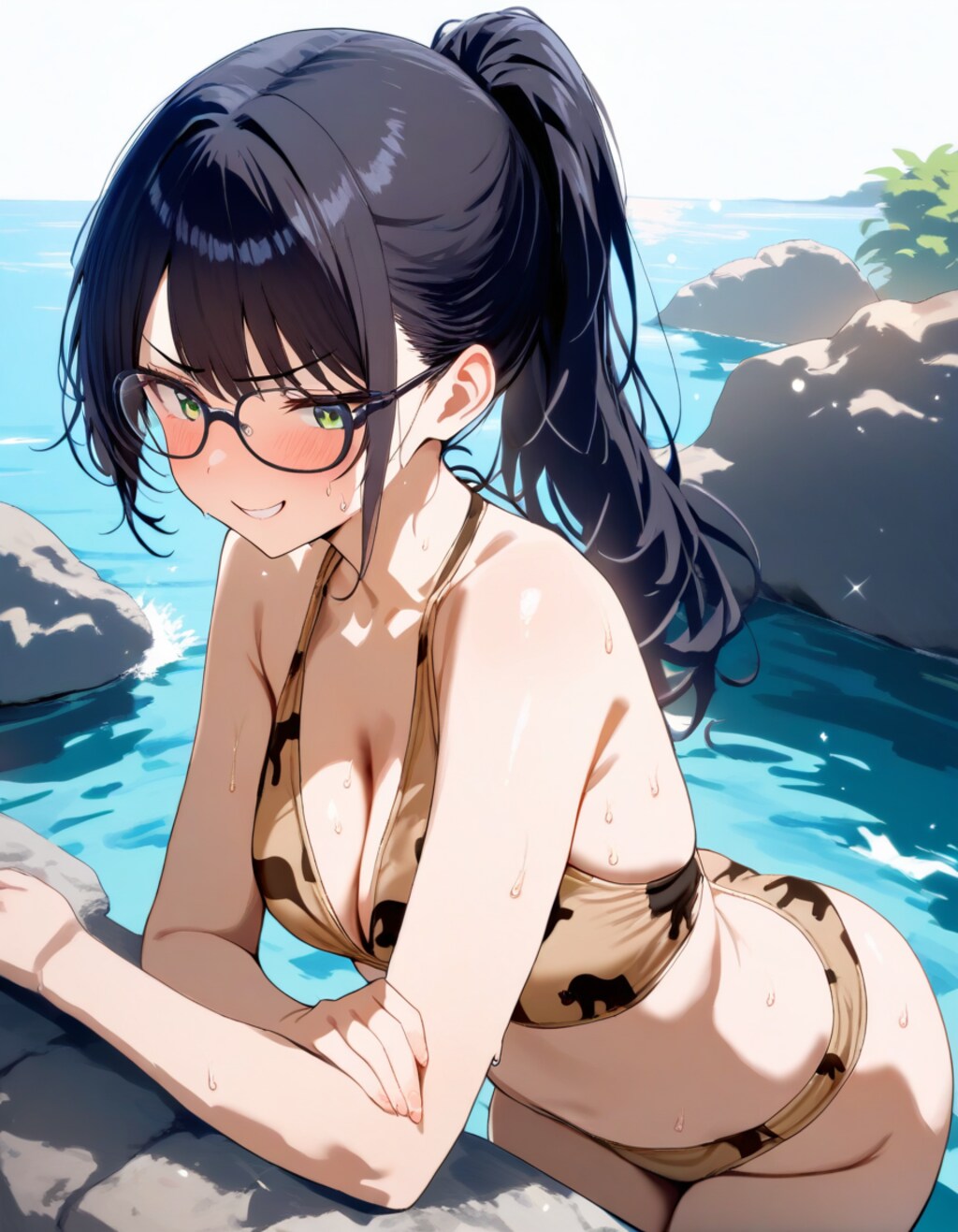 水着の柄、素材、カッティング研究（Opt.1）