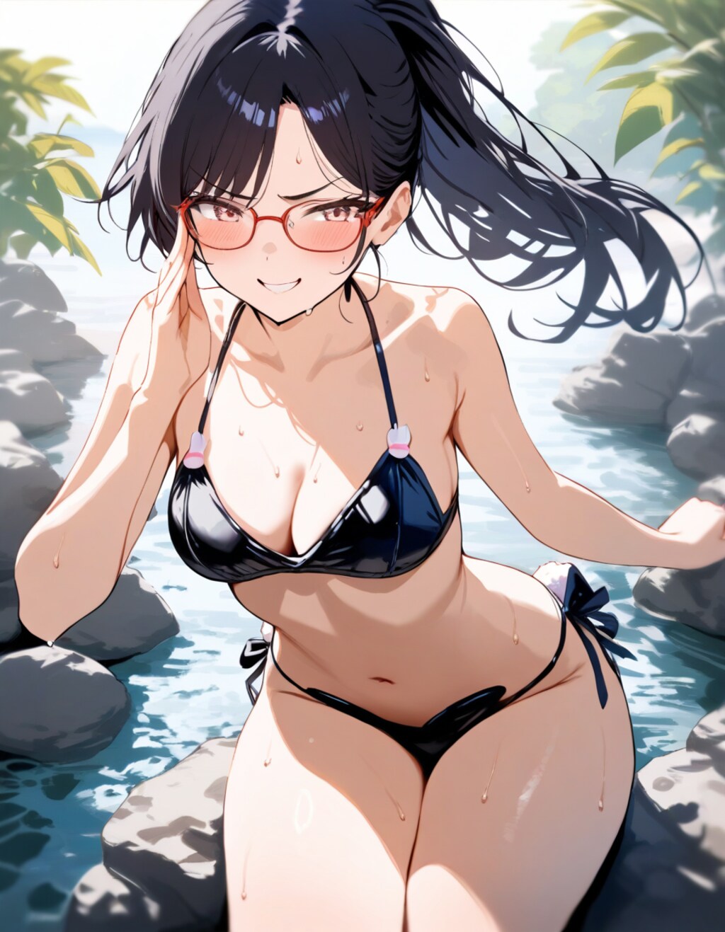 水着の柄、素材、カッティング研究（Opt.1）